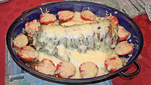 Hecht im Bacon-Käse-Mantel